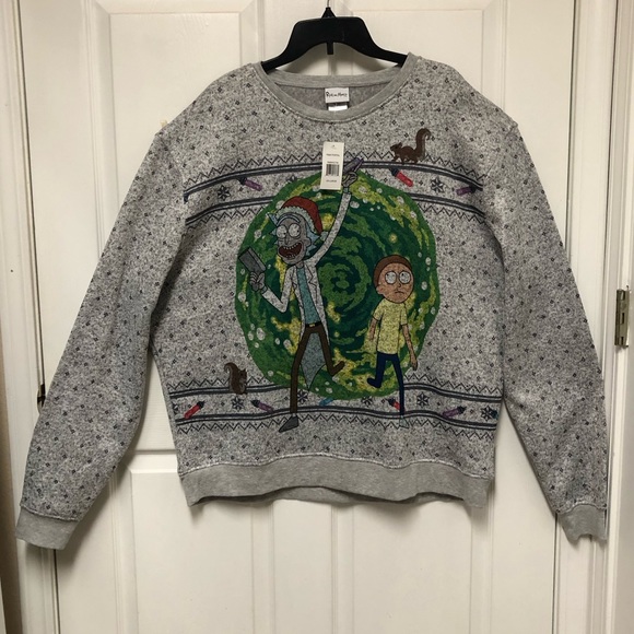 Ripple Junction Other - Ripple Junction Adult Swim Rick & Marty Fleece Christmas Sweatshirt